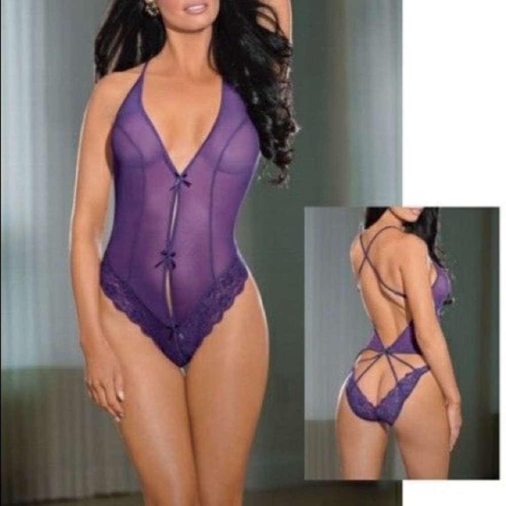 NWT Retail Bae Watch - one piece body suit sheer